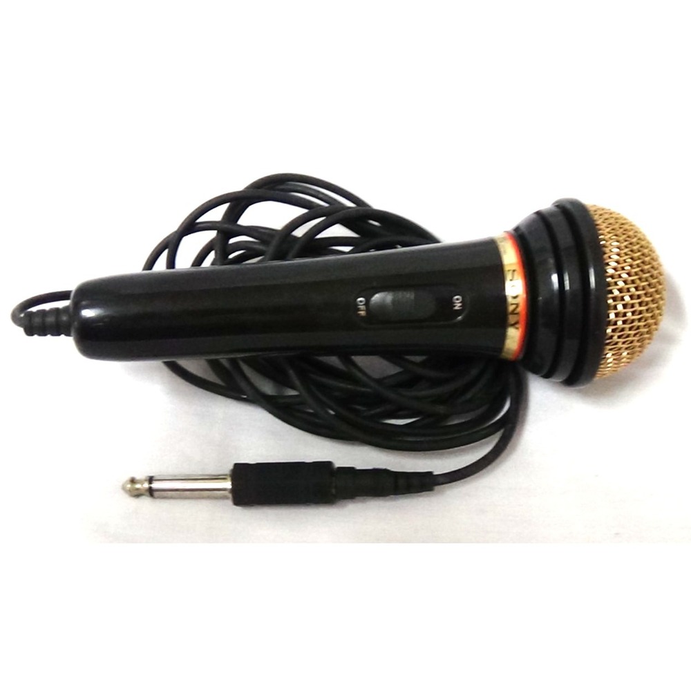 Microphone Sony Cardioid F-VS7 Dynamic Omnidirectional. Gold Color 6" Mike #133